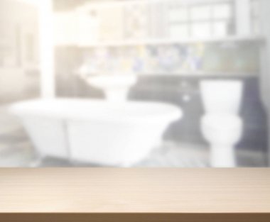 Masa üstü ve arka plan bulanıklık banyo