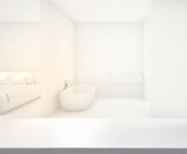 Masa üstü ve arka plan bulanıklık banyo