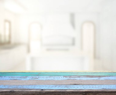 Masa üstü ve arka plan bulanıklık mutfak Oda