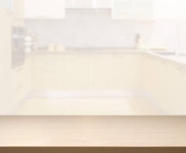 Masa üstü ve arka plan bulanıklık mutfak Oda