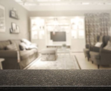 Arka planın Masa Üstü ve Bulanık Oturma Odası