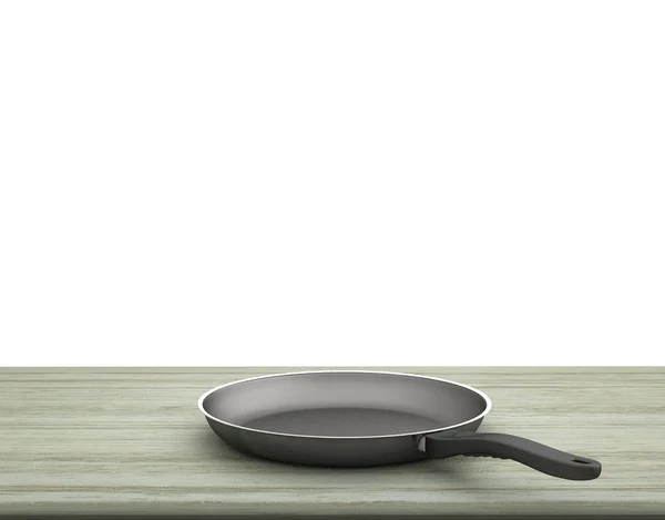 Empty Pan On The Table  On Isolated White Background — Stock Photo, Image