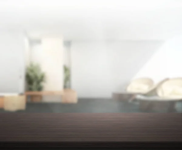 Table Top And Blur Office Of Background — Stock Photo, Image