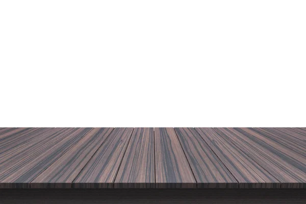 Wood Table Top On Isolated White Background — Stock Photo, Image