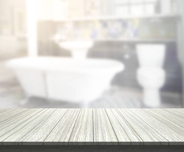 Masa üstü ve arka plan bulanıklık banyo