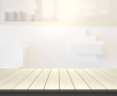 Masa üstü ve arka plan bulanıklık banyo