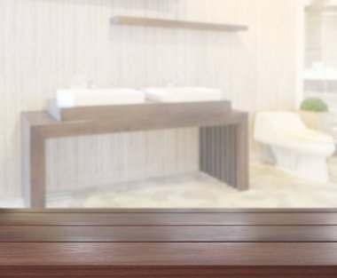 Masa üstü ve arka plan bulanıklık banyo
