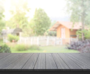 Top masa ve bina, arka plan bulanıklık