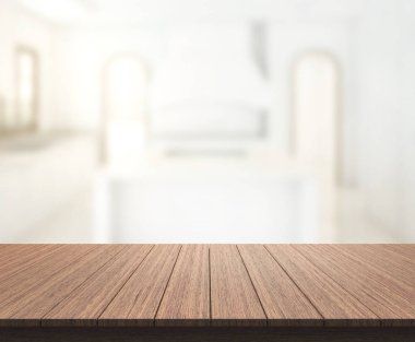 Masa üstü ve arka plan bulanıklık mutfak Oda