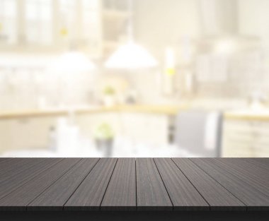 Masa üstü ve arka plan bulanıklık mutfak Oda