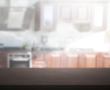 Masa üstü ve arka plan bulanıklık mutfak Oda