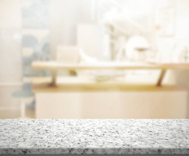 Masa üstü ve arka plan bulanıklık mutfak Oda