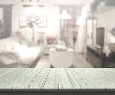 Arka planın Masa Üstü ve Bulanık Oturma Odası