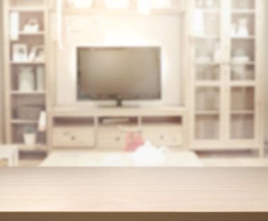 Arka planın Masa Üstü ve Bulanık Oturma Odası