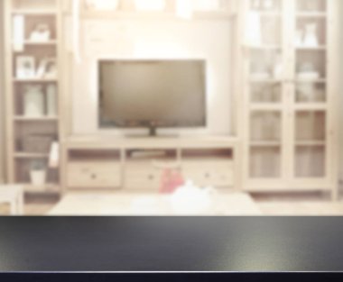 Arka planın Masa Üstü ve Bulanık Oturma Odası