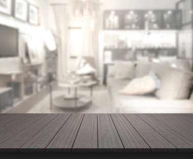 Arka planın Masa Üstü ve Bulanık Oturma Odası