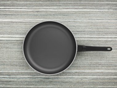 Tablo arka plan üzerinde Üstten Görünüm boş tava