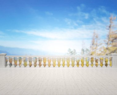 Balkon ve Teras, doğa arka plan bulanıklık