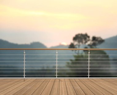 Balkon ve Teras, doğa arka plan bulanıklık