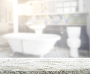 Masa üstü ve arka plan bulanıklık banyo