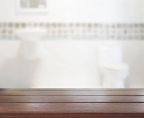 Mesa de baño y desenfoque de fondo — Foto de Stock