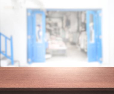 Top masa ve bina, arka plan bulanıklık