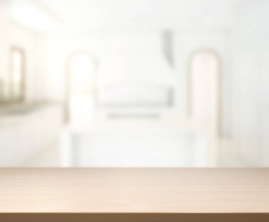 Masa üstü ve arka plan bulanıklık mutfak Oda