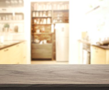 Masa üstü ve arka plan bulanıklık mutfak Oda