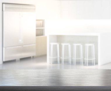 Masa üstü ve arka plan bulanıklık mutfak Oda