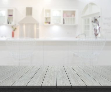 Masa üstü ve arka plan bulanıklık mutfak Oda