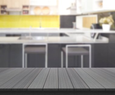 Masa üstü ve arka plan bulanıklık mutfak Oda