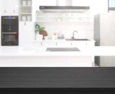 Masa üstü ve arka plan bulanıklık mutfak Oda