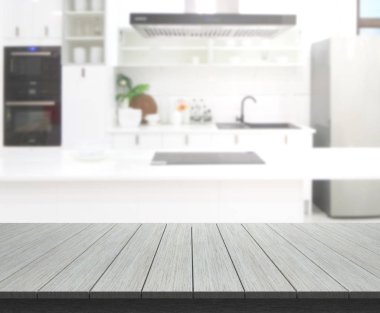 Masa üstü ve arka plan bulanıklık mutfak Oda