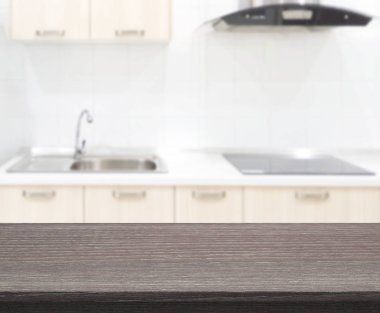 Masa üstü ve arka plan bulanıklık mutfak Oda