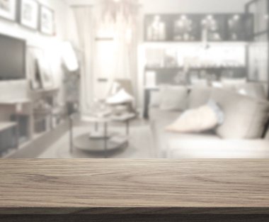 Arka planın Masa Üstü ve Bulanık Oturma Odası