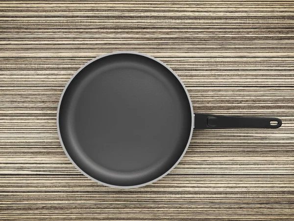 Tablo arka plan üzerinde Üstten Görünüm boş tava