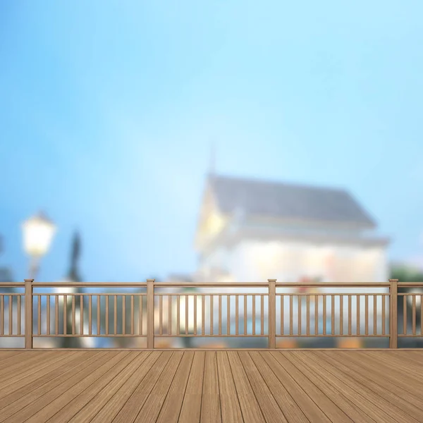 Balcone e terrazza di sfocatura sfondo esterno — Foto Stock