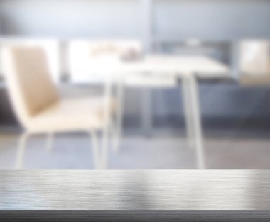 Top masa ve yemek odası arka plan bulanıklık