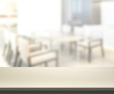 Top masa ve yemek odası arka plan bulanıklık
