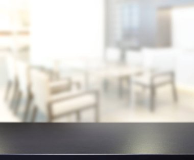 Top masa ve yemek odası arka plan bulanıklık
