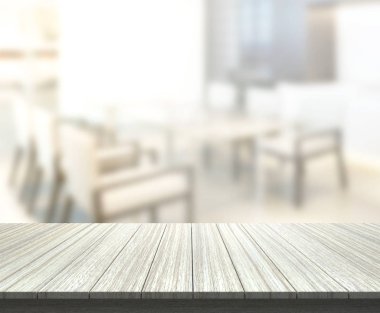 Top masa ve yemek odası arka plan bulanıklık