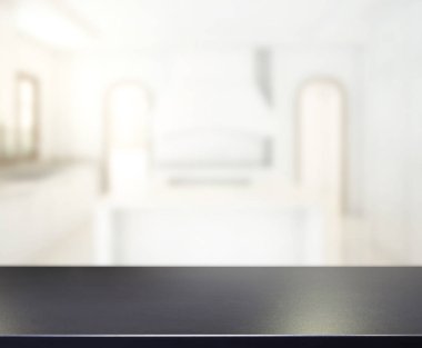 Masa üstü ve arka plan bulanıklık mutfak Oda