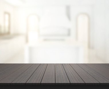 Masa üstü ve arka plan bulanıklık mutfak Oda