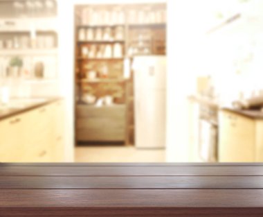 Masa üstü ve arka plan bulanıklık mutfak Oda