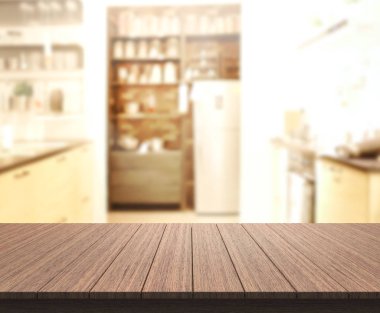 Masa üstü ve arka plan bulanıklık mutfak Oda