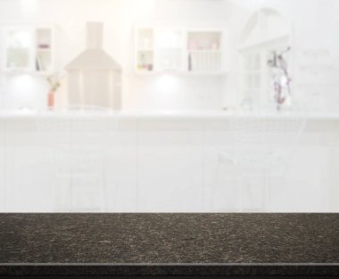 Masa üstü ve arka plan bulanıklık mutfak Oda