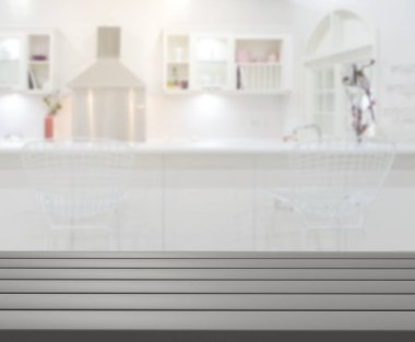 Masa üstü ve arka plan bulanıklık mutfak Oda