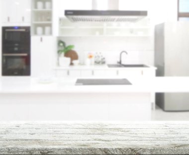 Masa üstü ve arka plan bulanıklık mutfak Oda