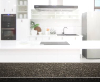 Masa üstü ve arka plan bulanıklık mutfak Oda