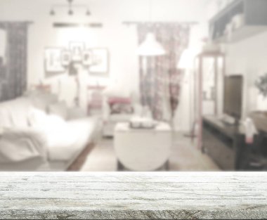 Arka planın Masa Üstü ve Bulanık Oturma Odası